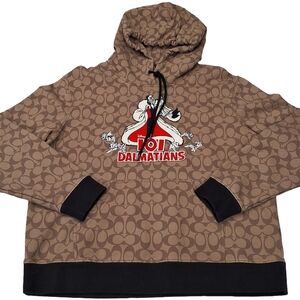 Disney X Coach~Women Brown Signature 101 Dalmatians Hoodie~Limited Edition~SM